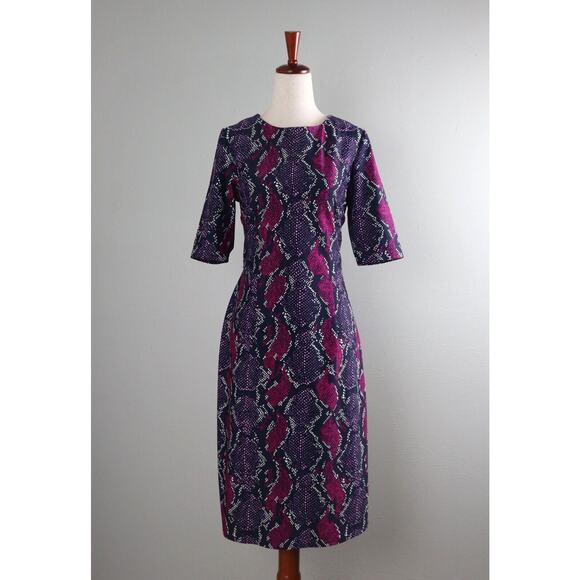 JUDE CONNALLY $228 Smooth Stretch Snake Python Sheath Dress Size Medium - Picture 1 of 6